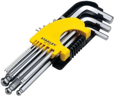 Stanley 9pc Long Spherical Head Metric Hex Key Set with Extra Long Ball End STMT94162-8