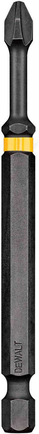 Dewalt #2 Phillips screwdriver bit, 3-1/2 inch length, 1/4 inch hex shank, impact ready with FlexTorq technology DWA3PH2IRB-N01
