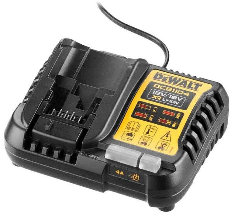 Dewalt 12/18V 4 Amp Compact Battery Charger with Two-Stage LED Indicator DCB1104-GB