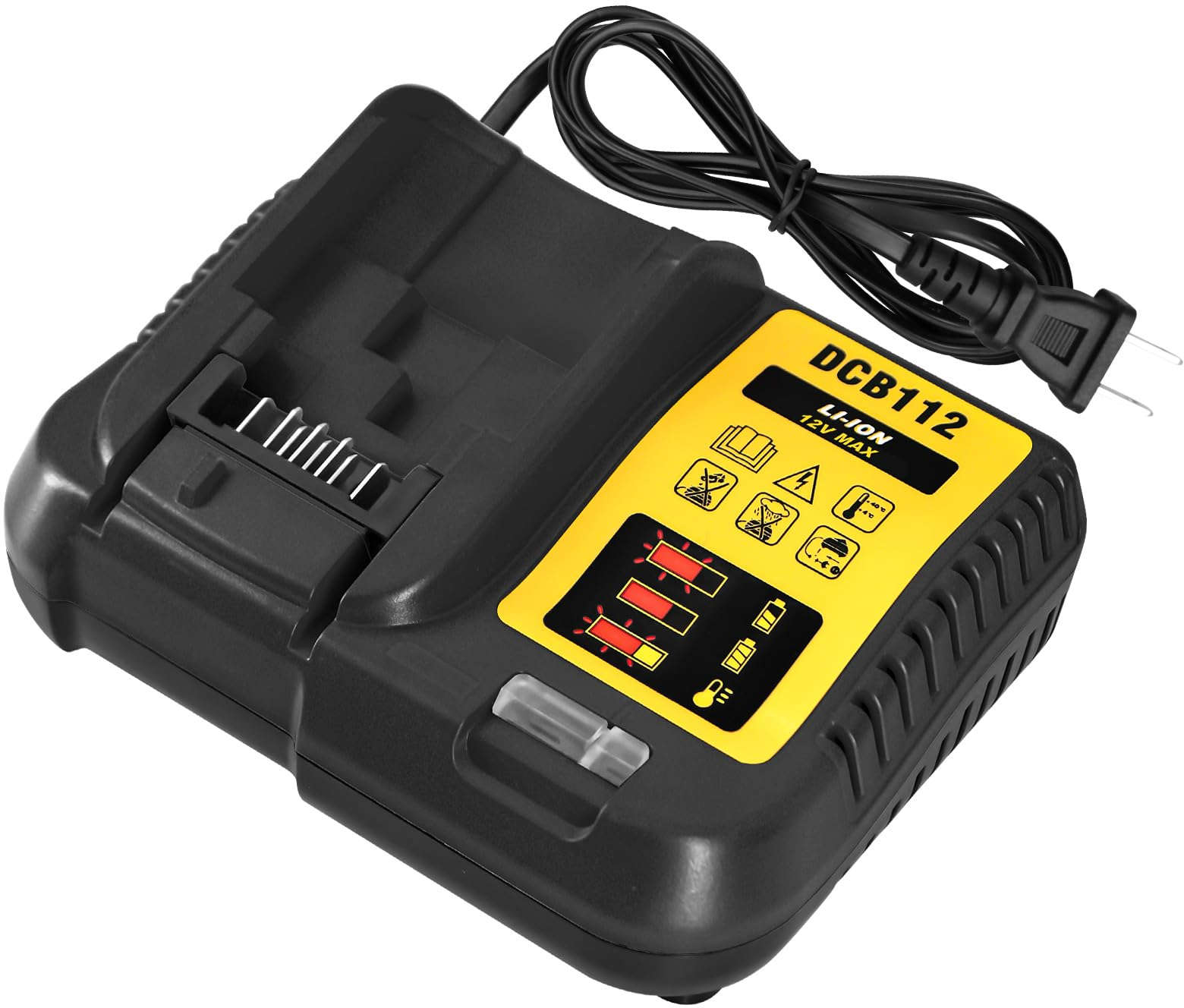 Dewalt 12V MAX* - 20V MAX* Lithium-Ion Battery Charger with 2A Output and LED Indicators DCB112 N01