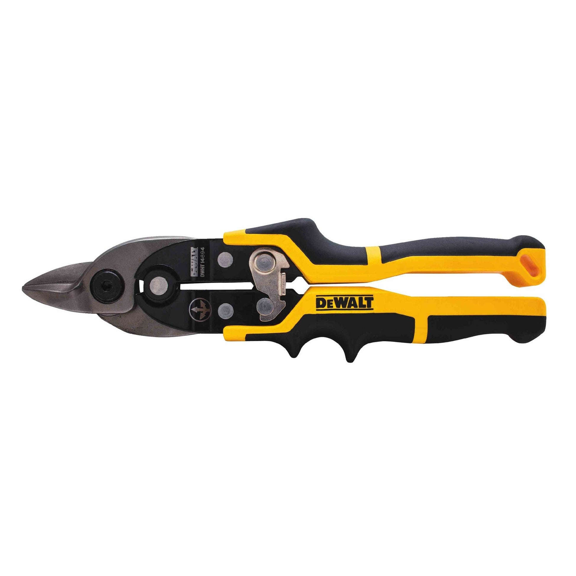 Dewalt Bullnose aviation snip for 18-22 gauge sheet metal, 9-1/4 inch overall length, forged chrome vanadium steel blade DWHT14694-0