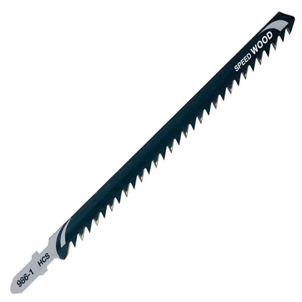 Dewalt High carbon steel (HCS) jigsaw blade for fast, straight cuts in wood with 116mm cutting length and T-shank design, pack of 5 DT2169-QZ