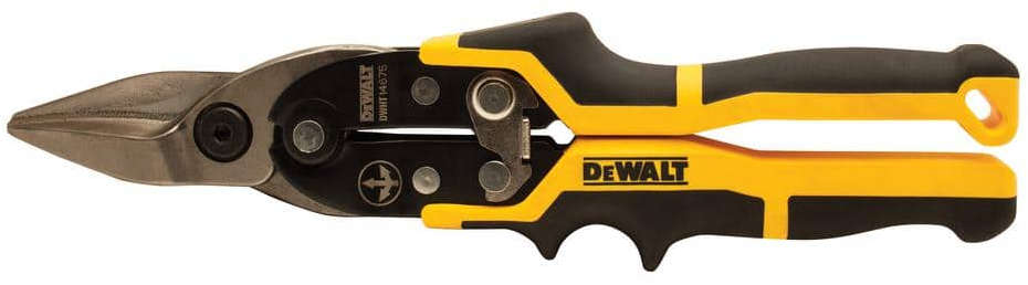Dewalt Straight Cut Ergo Aviation Snips with Ergonomic Handles and Serrated Blades, 10.1-inch Length DWHT14675-0