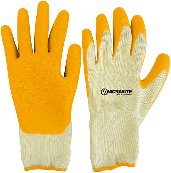 Worksite Latex-coated work gloves with strong grip and abrasion resistance WT9503
