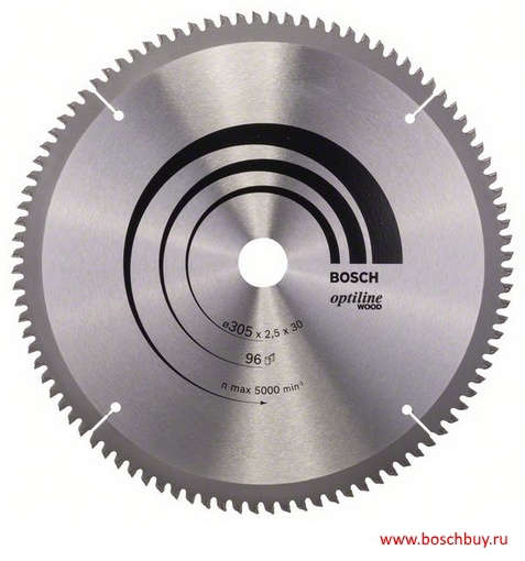 BOSCH Circular saw blade 30 cm diameter, 3 cm bore, 48 teeth for wood cutting 2.608.640.442