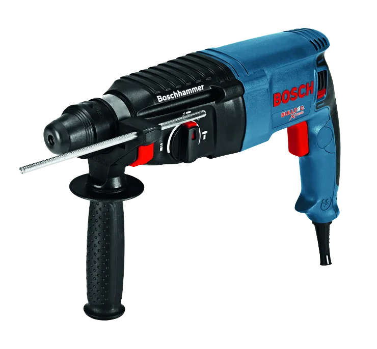 BOSCH Rotary hammer drill with SDS-plus, 800W motor, 2.7 J impact energy, 0-900 RPM, 3 operating modes GBH2-26DRE