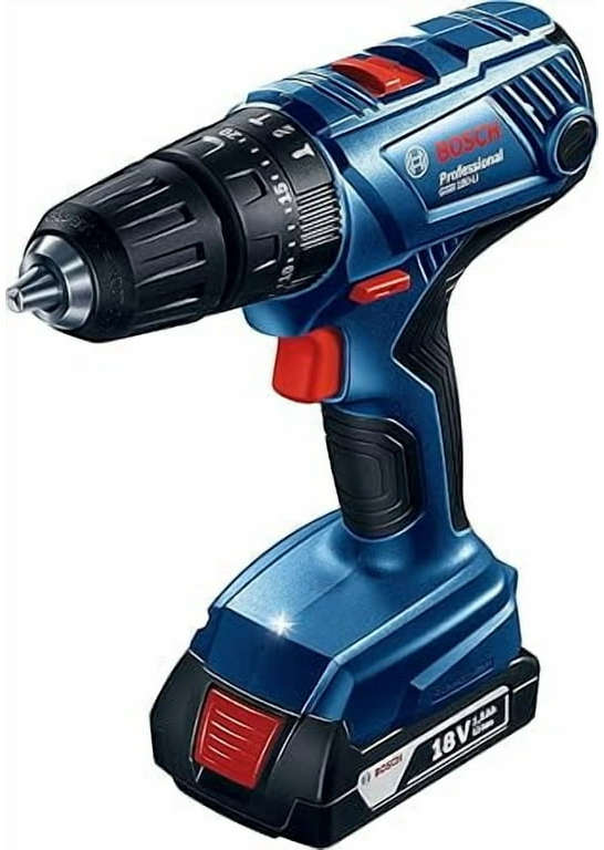 BOSCH 18V cordless combi drill with impact function, 1.5-13 mm chuck capacity, 2 gear, LED light GSB180-LI2