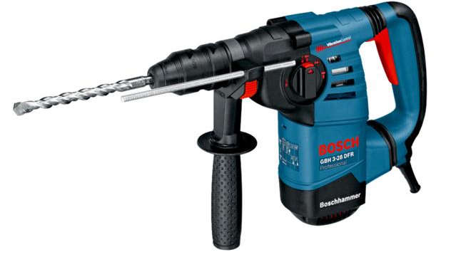 BOSCH SDS-plus rotary hammer drill 800W with 3.1J impact energy and L-shape compact design GBH3-28DFR