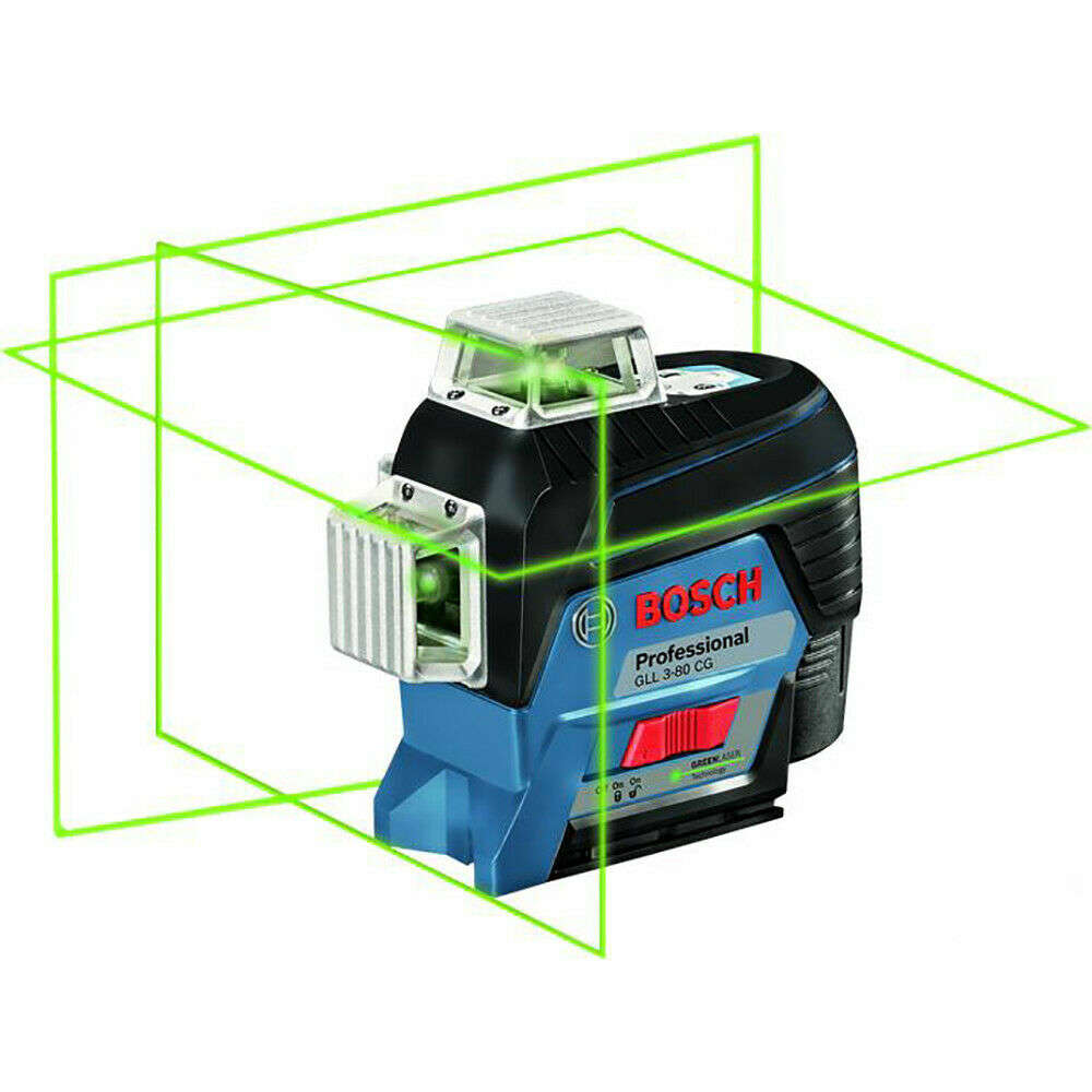BOSCH Green-beam line laser with 3 x 360° projections and Bluetooth connectivity GLL3-80CG