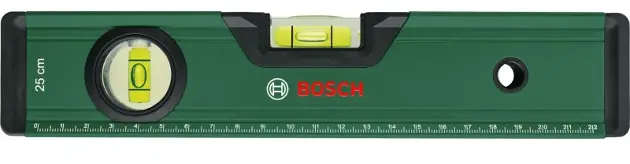 BOSCH Aluminum spirit level 25 cm with dimensions 250 x 51 x 25 mm and weight 0.18 kg A02.7PL.1.600