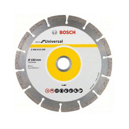 BOSCH Segmented Diamond Cutting Disc 180mm diameter, 22.23mm bore for concrete and stone cutting 2.608.615.030