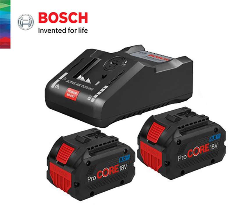 BOSCH 18V Li-Ion rechargeable battery pack 8.0Ah with COOLPACK technology for professional power tools 1.600.A01.6GR