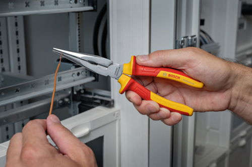 BOSCH VDE insulated 3-piece pliers set for electrical work up to 1000V 1.600.A02.NG0