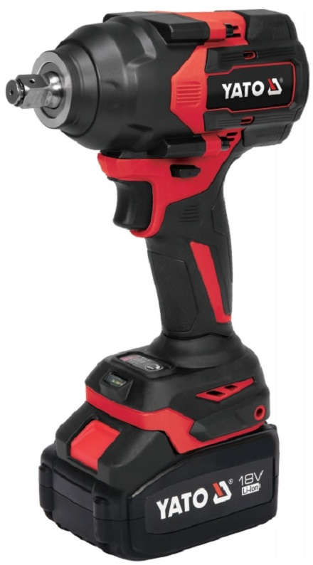 YATO Cordless 1/2 inch Impact Wrench 1200Nm Brushless with 4Ah Battery and Carrying Case YT-828071