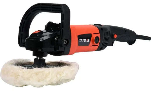YATO 1400W 180mm variable speed car polisher with aluminum gearbox and spindle lock YT-82197