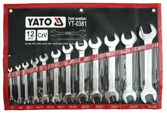 YATO DOE SPANNER SET 6-32MM 12PCS YT-0381