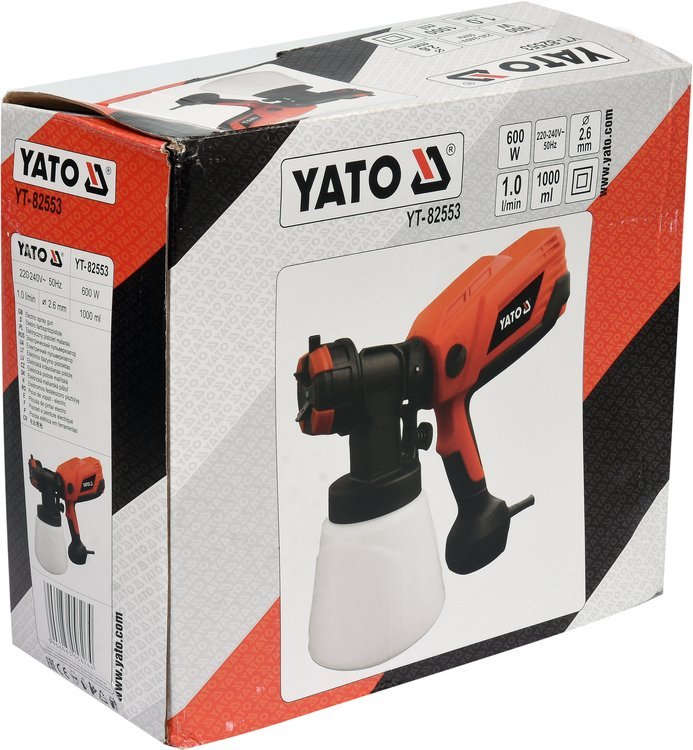 YATO HVLP Electric Spray Gun 600W with 1L/min Flow Rate YT-82553