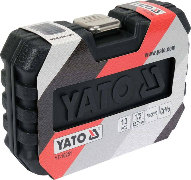 YATO 13-Piece 1/2" Drive 6-Point Impact Socket Set YT-10251