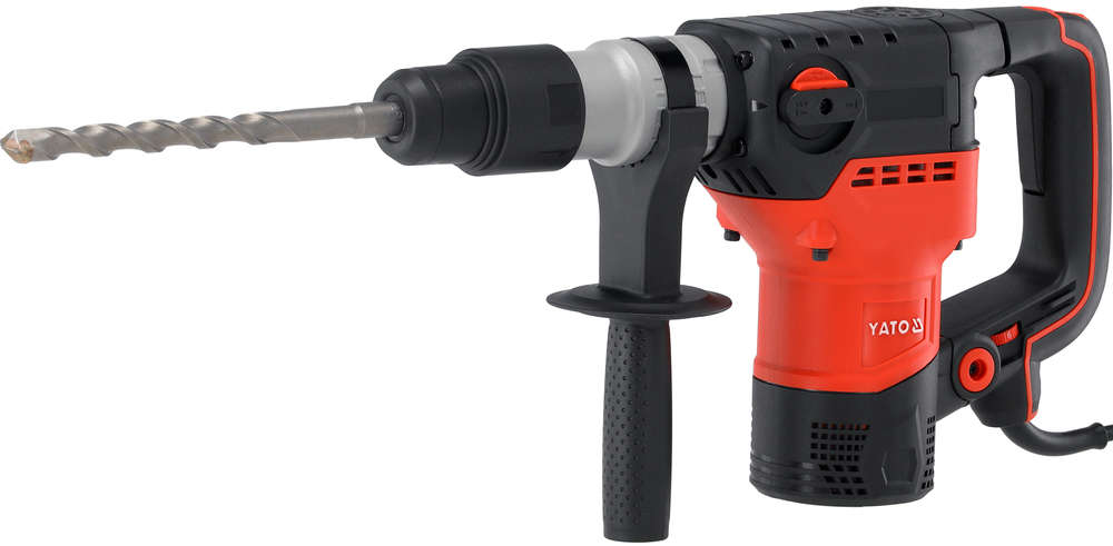 YATO 1600W SDS MAX rotary hammer with impact energy up to 10J and max concrete drilling capacity around 40-48mm YT-82132