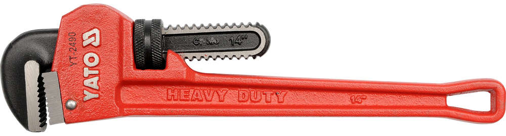YATO Pipe wrench 10-inch (250 mm) heavy-duty adjustable steel wrench with ergonomic handle YT-2488