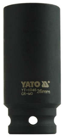 YATO Deep 1/2 inch Drive 26mm 6-Point Impact Socket YT-1046