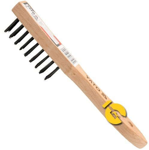 YATO Wire brush 5-row steel bristle hand brush 30mm YT-6359