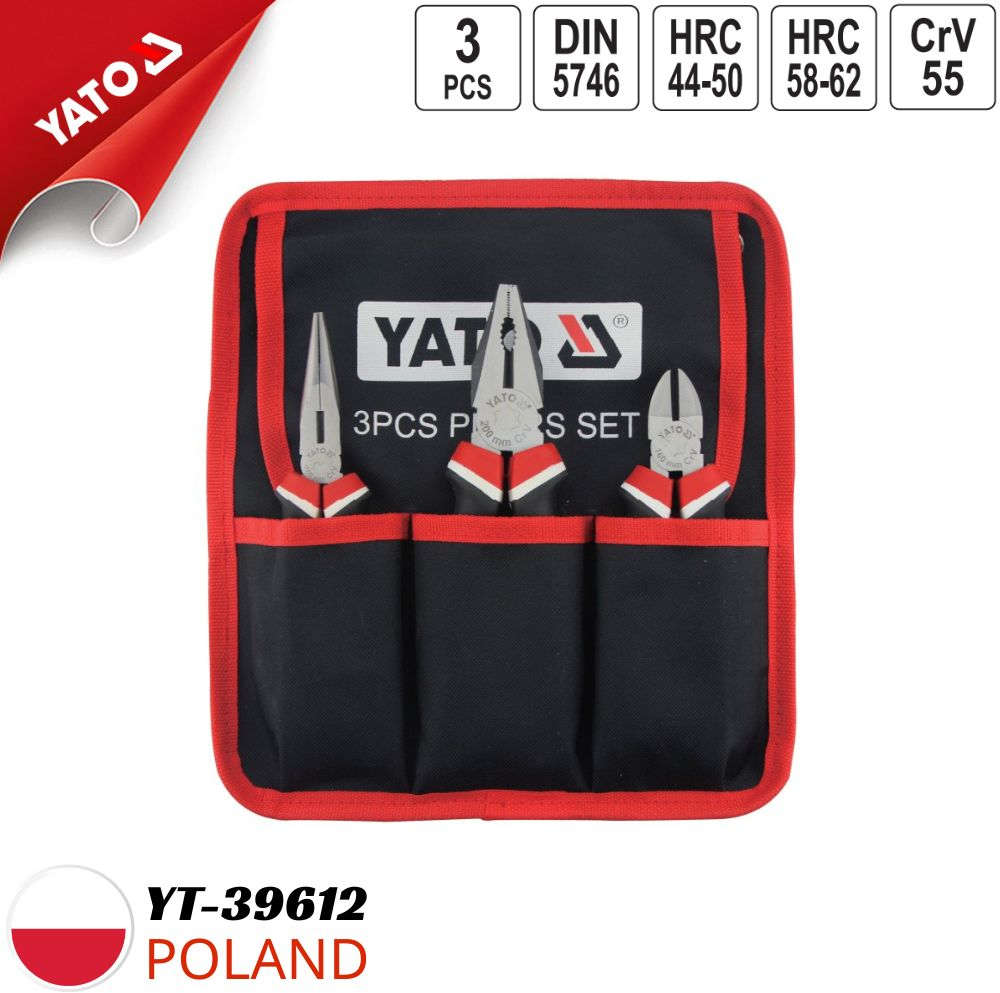 ياتو سيت كماشة من 3 قطع YT-39612