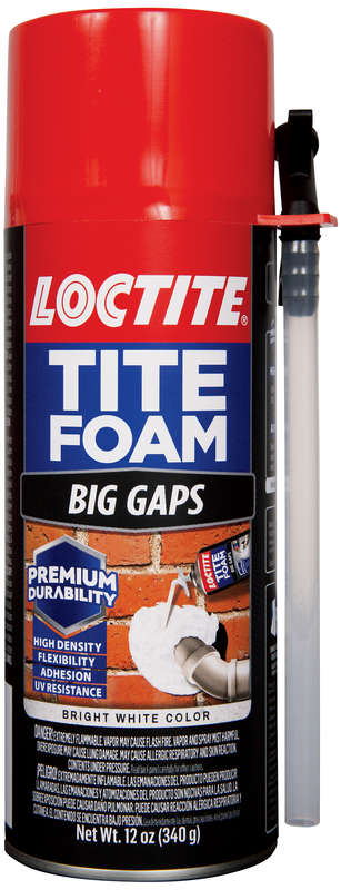 Loctite Tite Foam Foam Sealant Big Gaps 12 oz. Polyurethane White 1000971