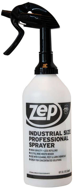 Zep Professional Spray Bottle 48 oz. High-Output Clear/Black 1004759