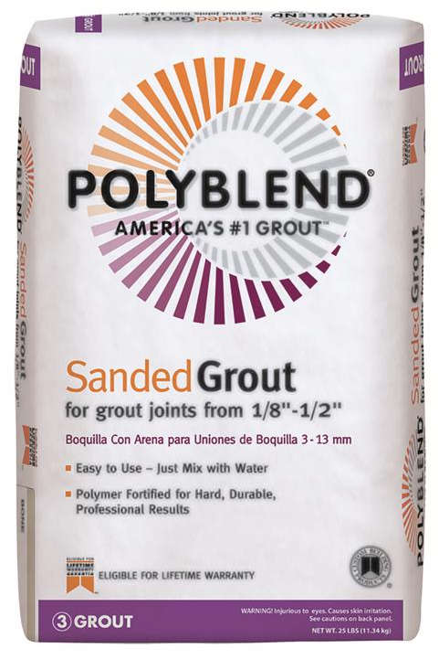Polyblend Sanded Grout 25 lbs. For Grout Joints From 3-13 mm Bright White Indoor/Outdoor 1005865