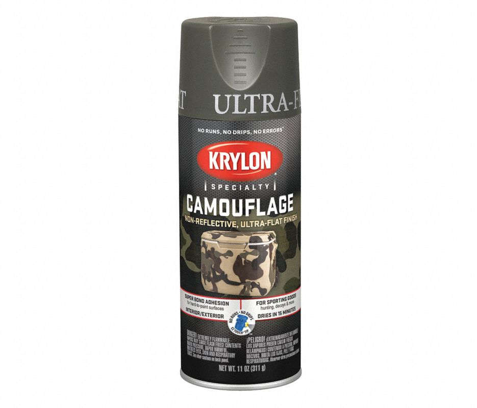 Krylon Camouflage Spray Paint Ultra-Flat Olive 11 oz. 10100005