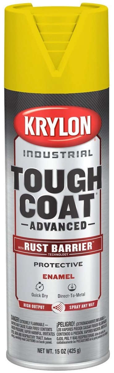 Krylon Industrial Tough Coat Protective Safety Spray Paint 15 oz. High Gloss Safety/Osha Yellow 10100061