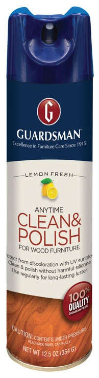 Guardsman Anytime Wood Furniture Cleaner and Polish 12.5 oz. Lemon Fresh Scent 10120