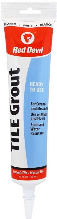 Red Devil Tile Grout 5.5 oz. White Indoor/Outdoor 1028161