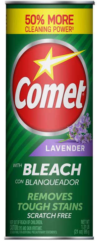 Comet All Purpose Cleaner Powder With Bleach 21 oz. Lavender Scent Removes Tough Stains 1036353