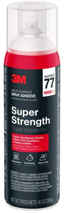 Ace 3M Super 77 Multi-Surf Spray Adhesive 14.1 oz. Super Strength Clear Indoor 1037010