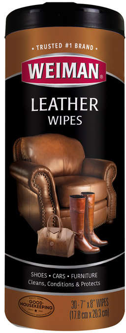 Weiman Leather Wipes Pack of 30 Lemon Scent 1309277
