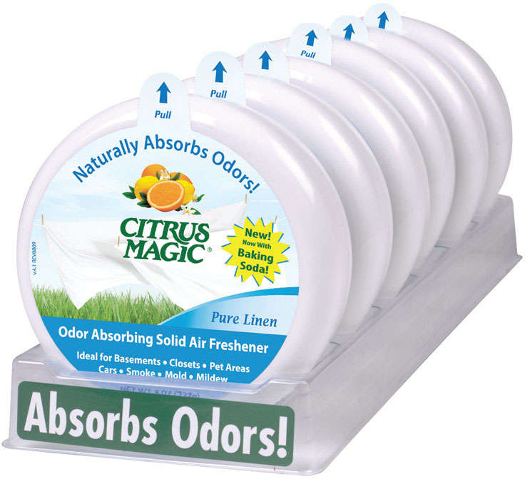 Citrus Magic Odor Absorbing Solid Air Freshener 8 oz. Linen Scent 1372309