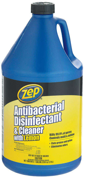 Zep Antibacterial Disinfectant & Cleaner Liquid 1 gal. Lemon Scent 1461557