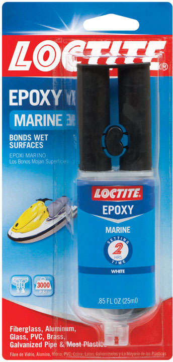 Loctite Marine Epoxy 25 ml 3000 PSI Set Time 2 Hours Bonds Wet Surfaces White Color 1490895