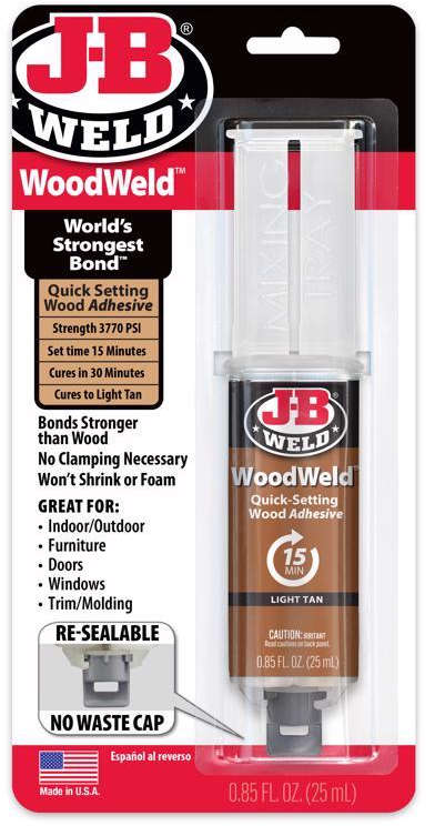 Ace J-B Weld WoodWeld Quick Setting Wood Adhesive 3770 PSI Strength Indoor/Outdoor Light Tan Color 1586411