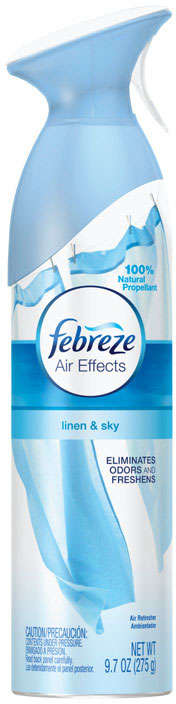 Febreze Air Effects Air Freshener & Odor Eliminator 9.7 oz Aerosol Linen & Sky Scent 1607928