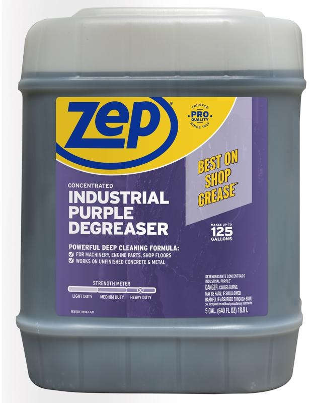 Zep Concentrated Industrial Purple Degreaser 5 Gallons Makes up to 125 Gallons Heavy Duty Mild Scent 1692227