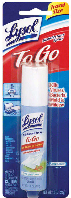 Lysol To Go Disinfectant Spray 1 oz. Crisp Linen Scent 1738475