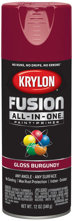 Krylon Fusion All-In-One Gloss Burgundy Paint + Primer Spray Paint 12 oz. 1909365