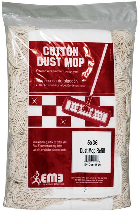 Elite Cotton Dust Mop Refill 5 inch x 36 inch 19240