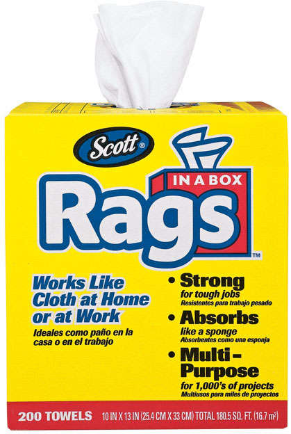 Scott's Paper Rags 10 inch x 13 inch Pack of 200 Rags 19365