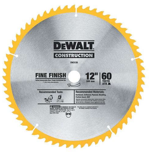 DEWALT Circular Saw Blade 12 inch 60 TPI Carbide 20100085