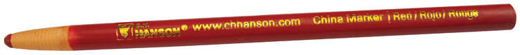 Hanson China Marker 0.31 In. X 0.31 In. X 6.75 In. Boxed Red 2019966