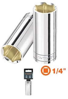 TRUPER 10 mm 6-Point Deep Socket 1/4 inch Drive 20300056